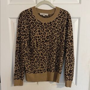 LOFT Animal Print Knit Sweater